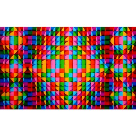 Fusion Space Acrylic Canvas Painting by Artist Samba Prasad 18 x 30 inch